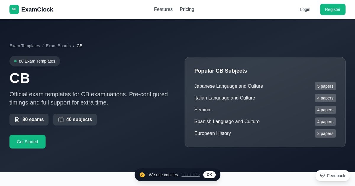CB Exam Templates - CB | ExamClock