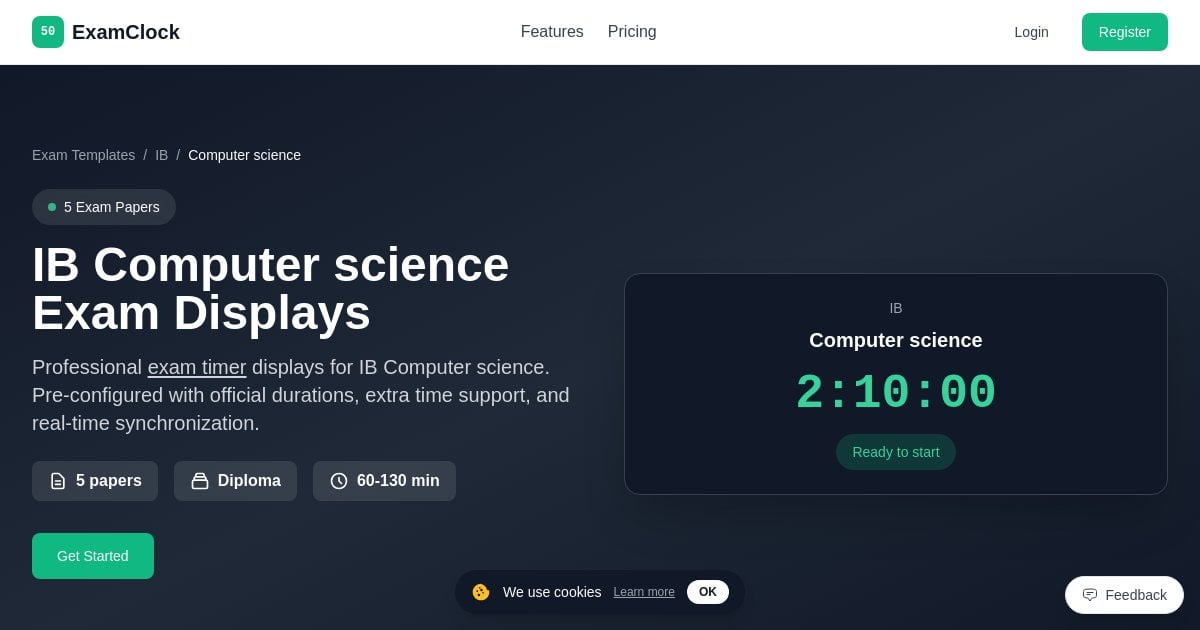 IB Computer Science Exam Displays | ExamClock