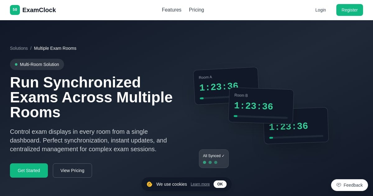 Multiple Exam Rooms - Synchronized Displays | ExamClock