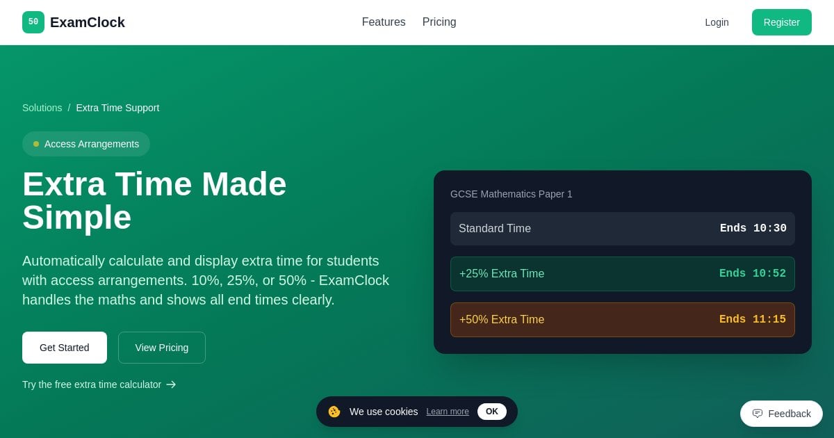 Extra Time Exam Support - Access Arrangements | ExamClock