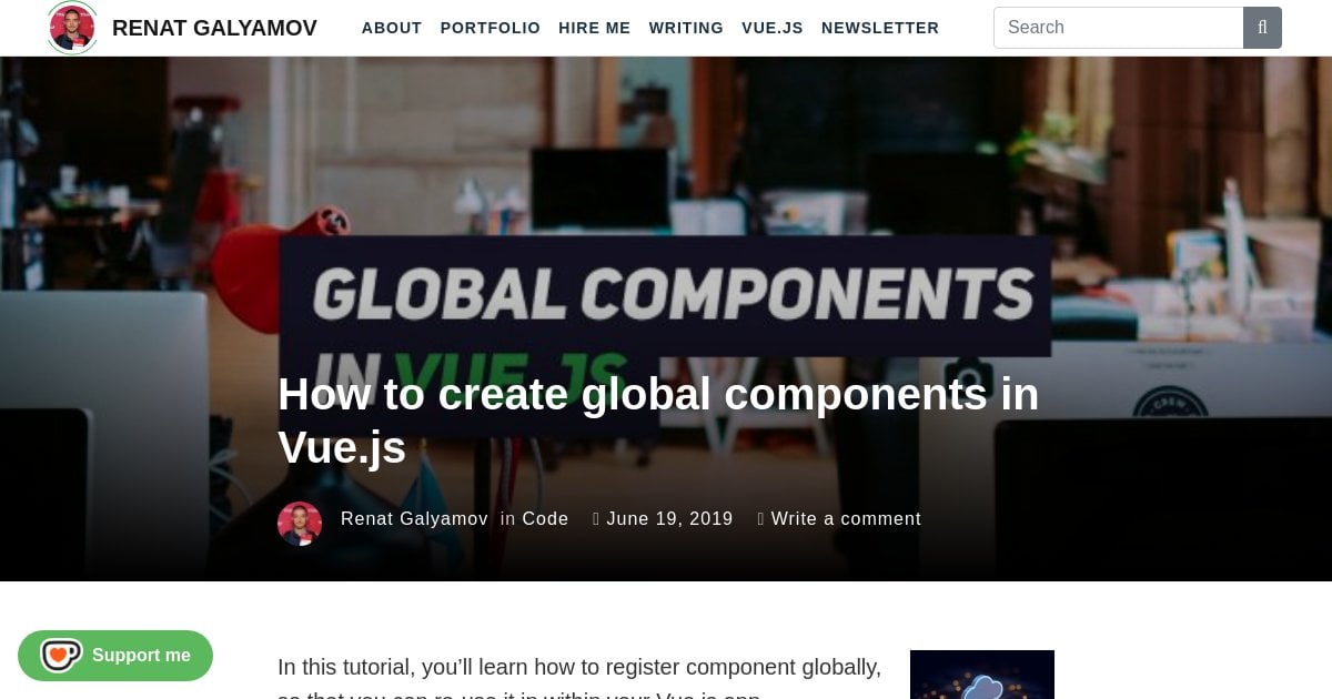 How to create global components in Vue.js (tutorial) – Renat Galyamov