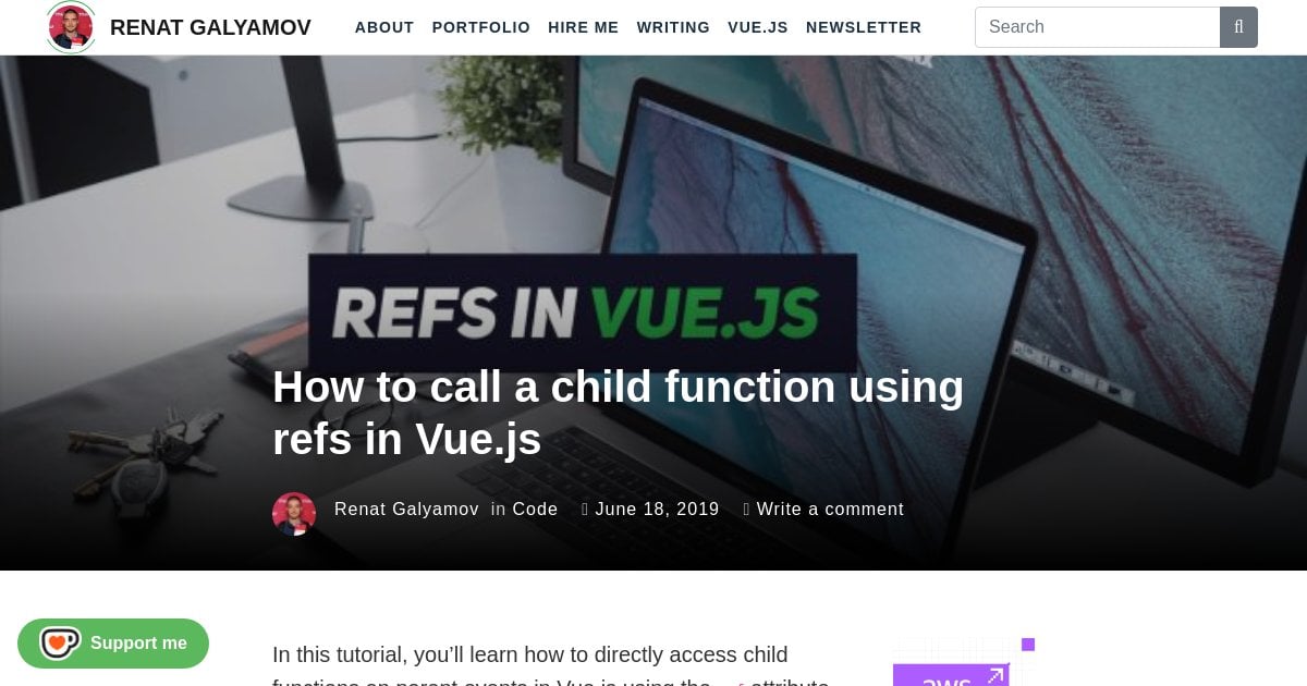 How to call a child function using refs in Vue.js – Renat Galyamov