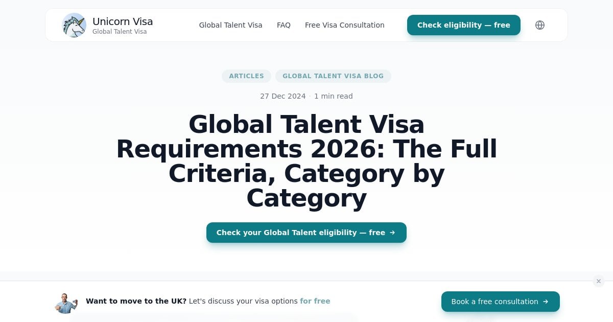 requirements-for-global-talent-visa-uk-unicorn-visa